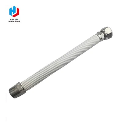 Furtun metalic acoperit cu PVC alb